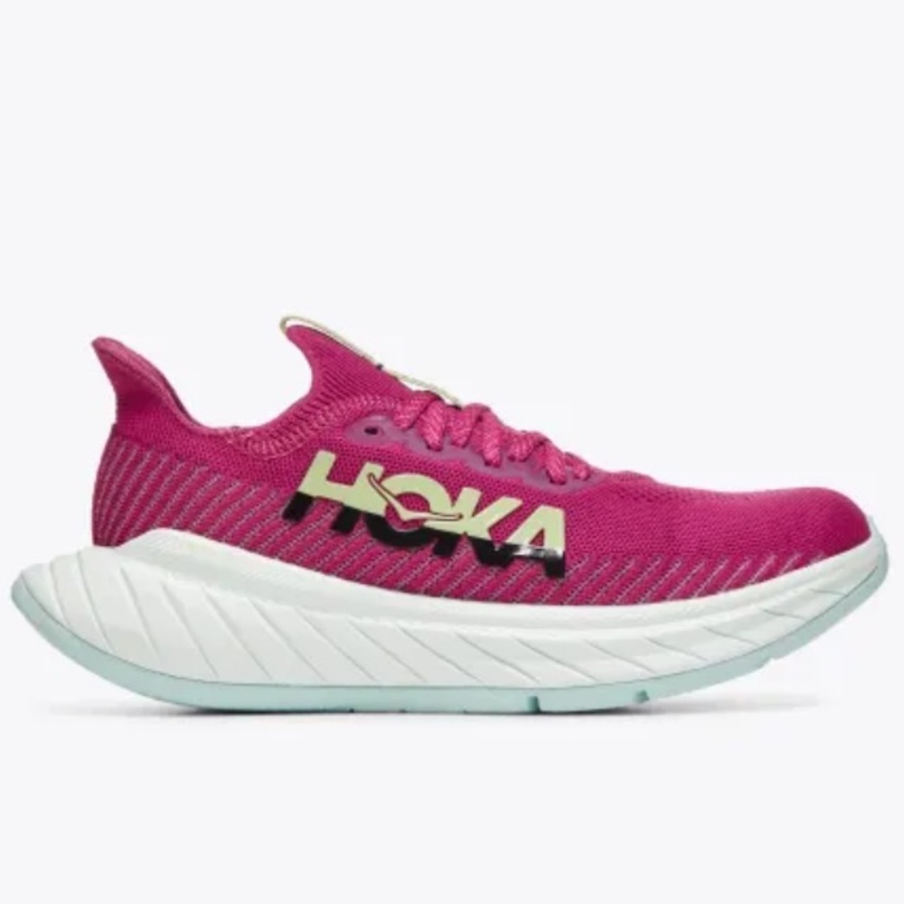 NIB HOKA One One Carbon X 3 Women's Running Shoes Fuschia 5B US 1123193 / FFBL